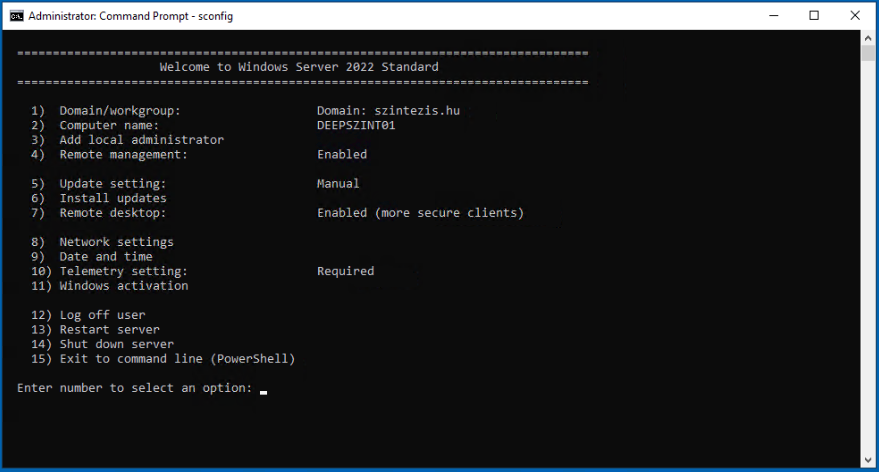 gmicsk0's tweet image. Nekem van csak AIX smit(ty) utánérzésem az Windows Server 2022 SConfig-jával kapcsolatban?! #aix #smitty #sconfig