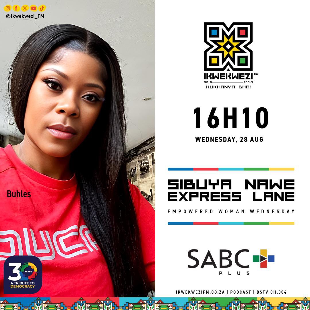 Do tune in tomorrow.. as we close woman’s month <a href="/Ikwekwezi_FM/">Ikwekwezi FM</a> … your girl ❤️📻✔️