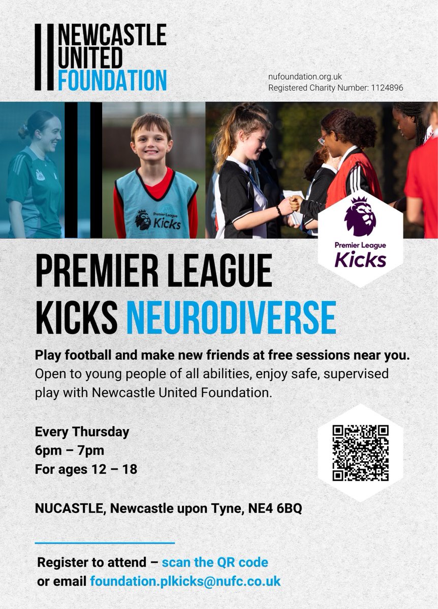 As of September 11th, we will have 2 brand new FREE Neurodiverse Specific sessions within the region, weekly. 

Thank you to <a href="/northumbriapol/">Northumbria Police</a> for the support in getting this off the ground.

Sign up using the QR code below 👇🏼