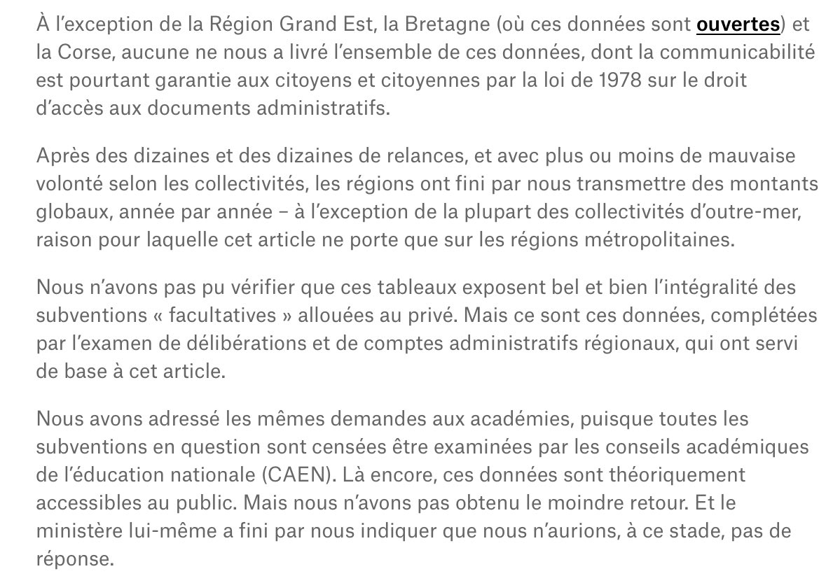 PaulVannierFI's tweet photo. L’enquête de @Mediapart sur l’ampleur du financement extralégal des lycées privés illustre également son extrême opacité.

Informations inaccessibles, refus de transmission des régions et des Académies : tout est fait pour empêcher la transparence sur l’usage des fonds publics. https://t.co/h5RATXzvfd