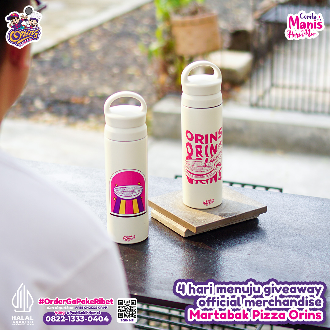 Martabak Pizza Orins (@martabakorins) on Twitter photo ✨ SIAPA MAU TUMBLER GRATIS DARI <a href="/martabakorins/">Martabak Pizza Orins</a>? ✨
Perkenalkan merchandise terbaru dari <a href="/martabakorins/">Martabak Pizza Orins</a>: Tumblr eksklusif yang cocok banget jadi temen makan martabak! 😍
Mau bawa pulang tumbler yang super gemesin ini? Stay tuned untuk info giveawaynya ya Orins Holic 😉 ✨ SIAPA MAU TUMBLER GRATIS DARI <a href="/martabakorins/">Martabak Pizza Orins</a>? ✨
Perkenalkan merchandise terbaru dari <a href="/martabakorins/">Martabak Pizza Orins</a>: Tumblr eksklusif yang cocok banget jadi temen makan martabak! 😍
Mau bawa pulang tumbler yang super gemesin ini? Stay tuned untuk info giveawaynya ya Orins Holic 😉