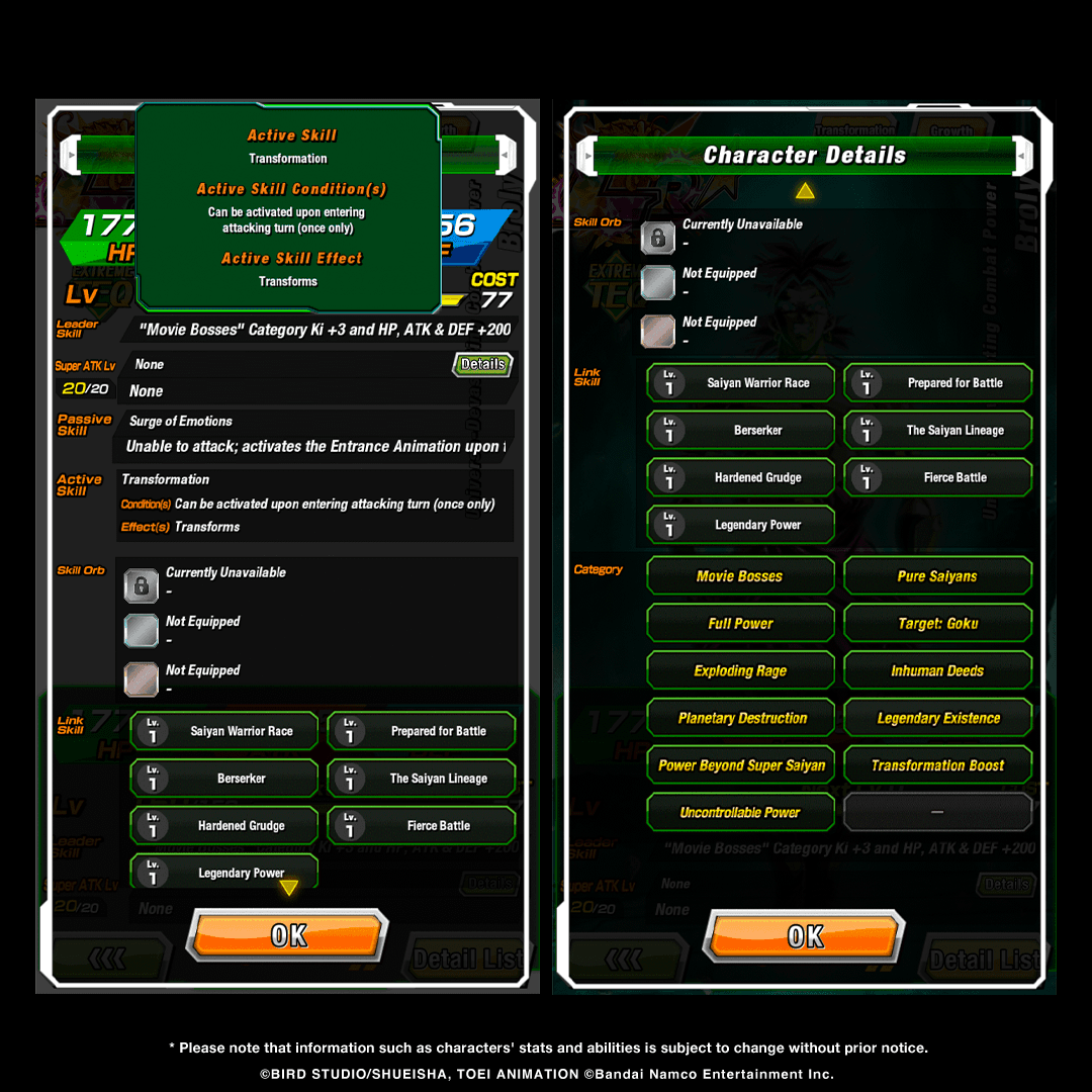 dokkan_global's tweet photo. First-hand information on LR [Universe-Devastating Combat Power] Broly's stats! (1/2) https://t.co/BIZ1PQs6xA
