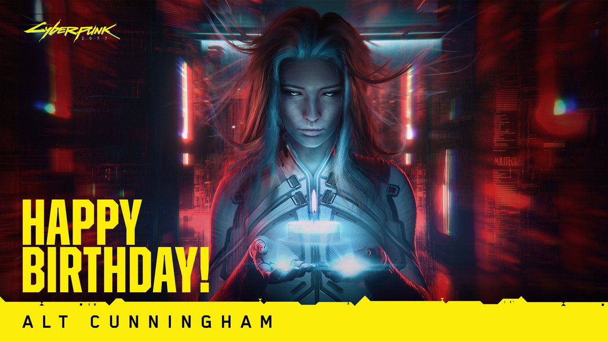 New from beyond the Blackwall: today is netrunning legend Alt Cunningham's birthday! 🎂