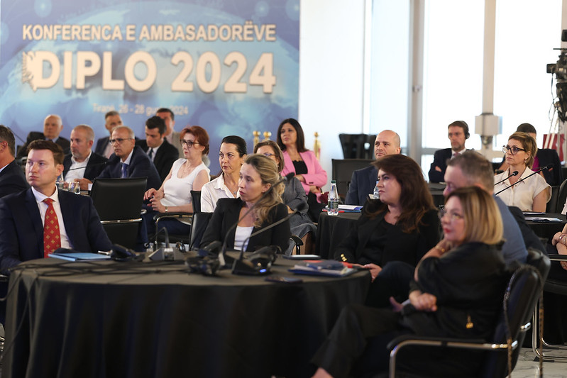 CDIAlbania's tweet photo. Honored to be invited by @AlbanianDiplo to contribute to the Ambassadors' Conference #DIPLO2024.
CDI's TCF Coordinator Mr. Ardian Hackaj emphasized the importance of "𝗮𝗰𝗰𝗲𝘀𝘀𝗶𝗼𝗻 𝗯𝗲𝗳𝗼𝗿𝗲 𝗺𝗲𝗺𝗯𝗲𝗿𝘀𝗵𝗶𝗽" approach for the #SEE6, which could speed up positive externalities for SEE6 citizen, and boost region's convergence with the EU.
As a responsible and constructive regional actor, #Albania🇦🇱 is fully engaged in promoting pioneering initiatives that make #solidarity and #conditionality integral parts of accession dynamics. In that regard, cohesion-like policy instruments and mechanisms are essential in reinforcing local economies' resilience, supporting #socialdevelopment and addressing the imbalances arising from market opening.
@rccint @MajlindaBregu @Bujar_O @MimiKodheli