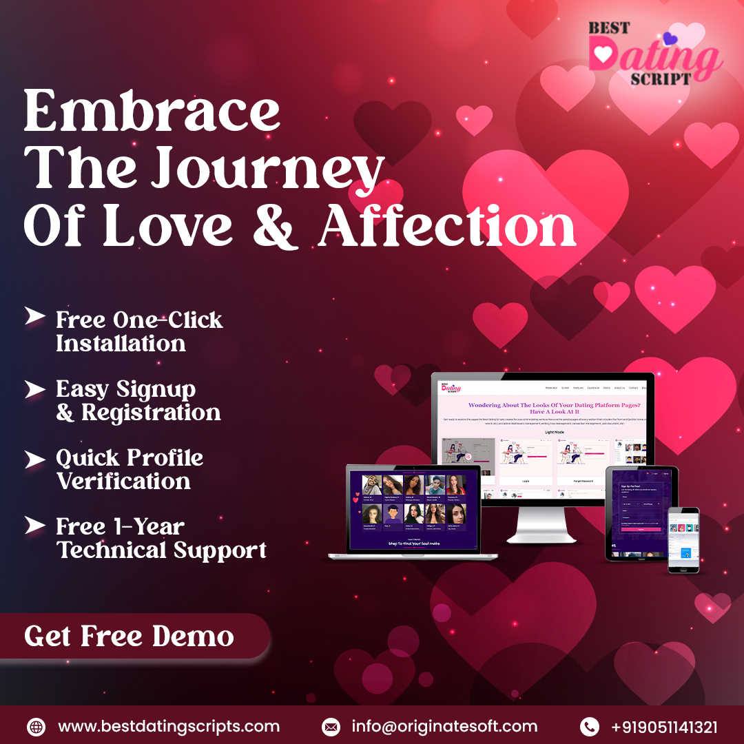 datingscripts's tweet image. Ready to launch your dating platform?
Our #BestDatingScript offers free one-click installation, easy signup, quick profile verification, and a year of free technical support.
Start the journey of love and connection today! Get your free demo now!
🌐 bestdatingscripts.com