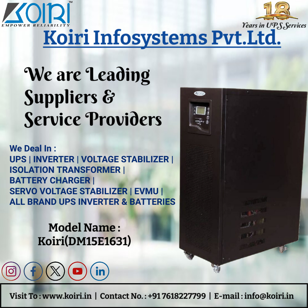 Koiri_pvt's tweet image. At KOIRI, we stand at the forefront of innovation, redefining the landscape of power solutions. Our commitment is simple yet profound: to empower individuals and businesses with seamless, reliable, and efficient power.
#koiriups
#OnlineUPS
#upssystem
#SurgeProtection
#goganavmi