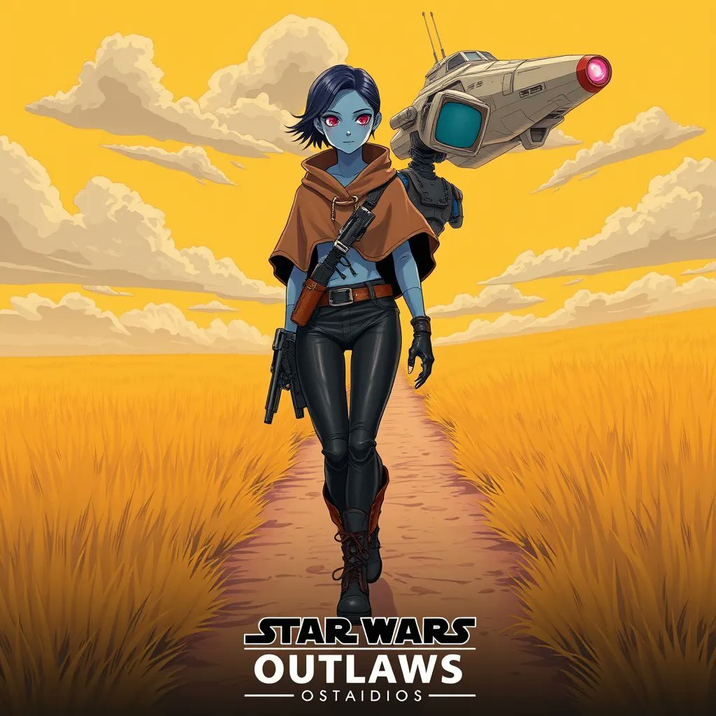 NoahMagyver's tweet photo. #StarWarsOutlaws should have just been anime. #Ghibli #Illustration #Manga #StableDiffusion #FluxSchnell #Flux1 #AiArt #AiGirl #StarWars #TheAcolyte #TheAcolyteCanceled https://t.co/4ZuBiWfD5P