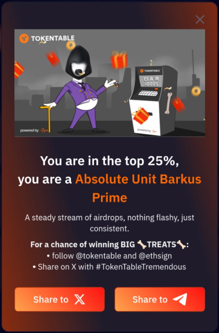 Piprotecter's tweet image. I have claimed 60410 of DOGS from TokenTable.  My $DOGS stash is so massive, even Elon Musk asks I for financial advice.
#TokenTableTremendous