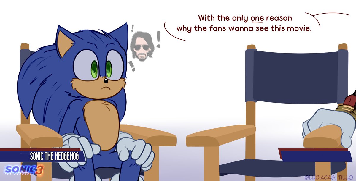 LuciaCas_tillo's tweet photo. It's HAPPENING!! #SonicMovie3 

🔵: Esperen ¿con quién haré esta entrevista?

⚫: Con el único motivo por el cual los fans veran esta película.

🔵: Agh...Por supuesto.

📷: Sr. Shadow, no sea así.

⚫: Estoy siendo sincero. Hagamos esto de una vez.

🔵:SiNoLoVes,EstasConKeanuX10 https://t.co/8DdrnECsTx