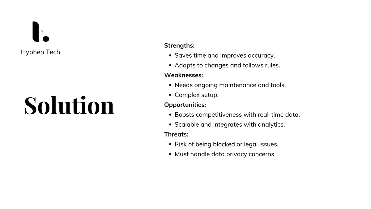 thehyphentech's tweet photo. Unveiling our latest case study: Web Scraping Done Right! ๐ Discover how we tackled challenges, ensured data accuracy, and maintained ethics every step of the way.
#WebScrapingDoneRight #TheHyphenTech #HyphenTech #DataAccuracy #TechSolutions #InnovationInTech #Automation https://t.co/jX9VLEkItH
