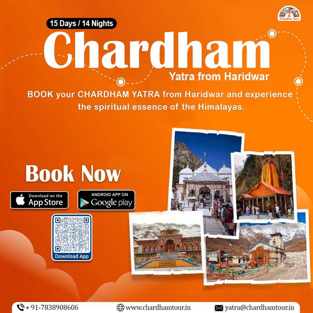 ChardhaamTour's tweet image. Set out on a transformative journey with our Chardham Yatra package, covering the sacred destinations of Yamunotri, Gangotri, Kedarnath, and Badrinath. 

Package Url: chardhamtour.in/chardham-yatra…

#ChardhamYatra #HolyJourney #BookNow  #Yamunotri #Gangotri #Kedarnath #Badrinath