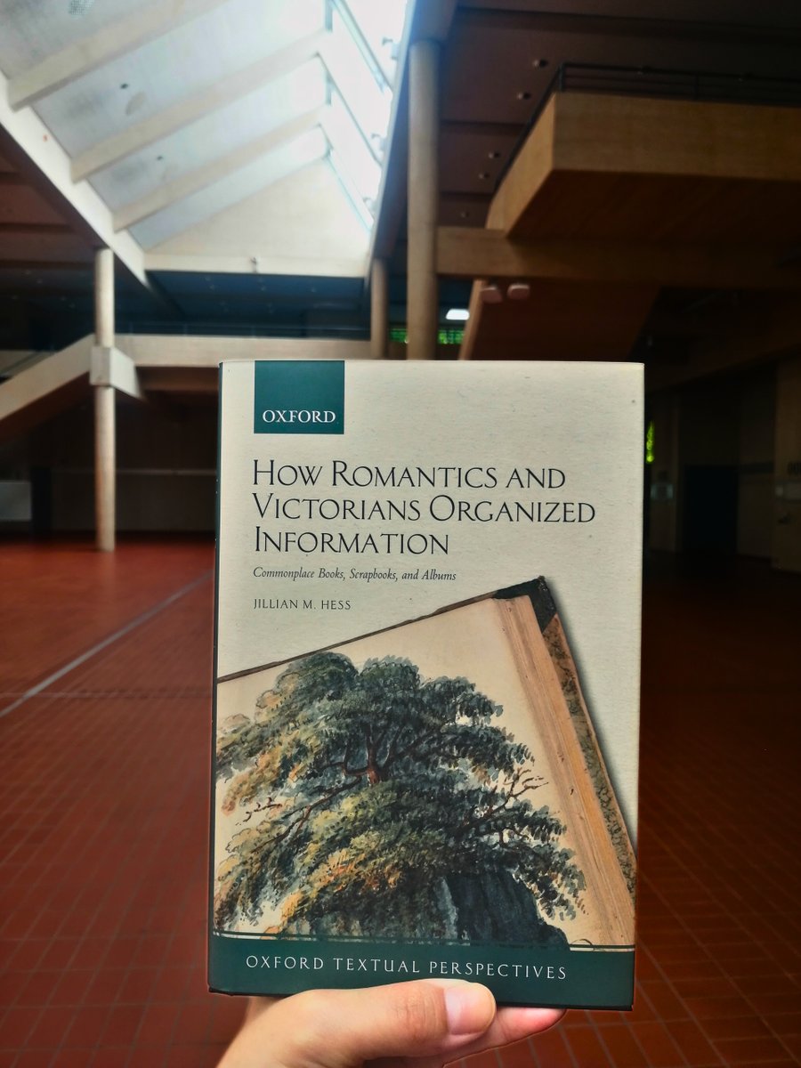 Library of Anglo-American Culture & History (@libraryaac) on Twitter photo Book # 2 of our thematic week:
<a href="/HessJillian/">Jillian Hess</a>'s study "How #Romantics and #Victorians Organized Information" examines #commonplace books, scrapbooks & albums as mediums of organizing knowledge & people, too!
#VictorianCulture #Romanticism #CulturalStudies #MaterialCulture Book # 2 of our thematic week:
<a href="/HessJillian/">Jillian Hess</a>'s study "How #Romantics and #Victorians Organized Information" examines #commonplace books, scrapbooks & albums as mediums of organizing knowledge & people, too!
#VictorianCulture #Romanticism #CulturalStudies #MaterialCulture