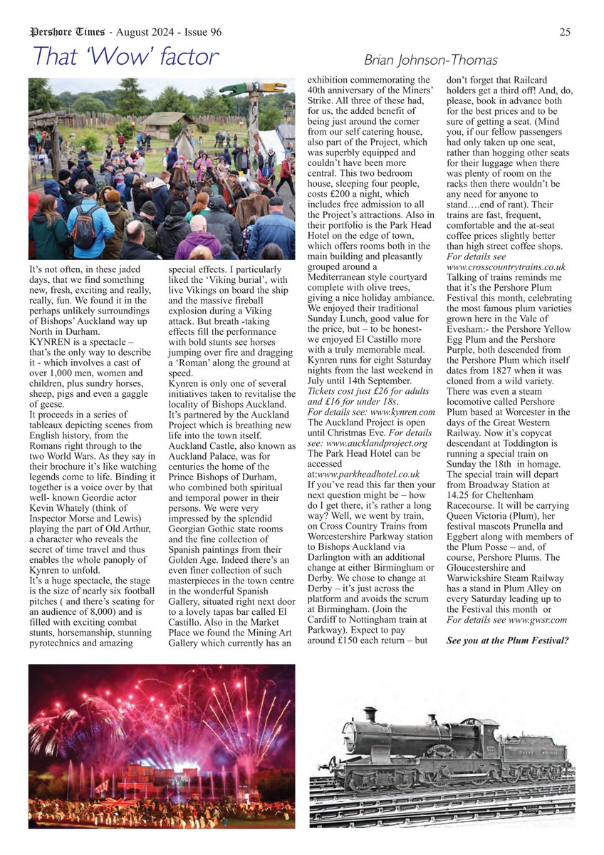 🎆 pershoretimes.com 🌐 Page 25 >>> That ‘Wow’ factor by Brian Johnson-Thomas 🗞️ #PershoreTimes #pershore #worcestershire #newspaper