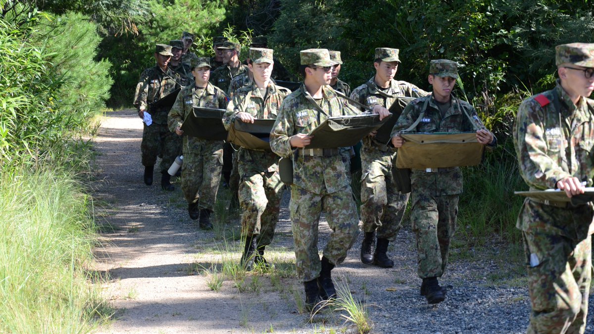 攻撃図戦現地教育（防大・一般大卒課程）】 候補生は高良台演習場