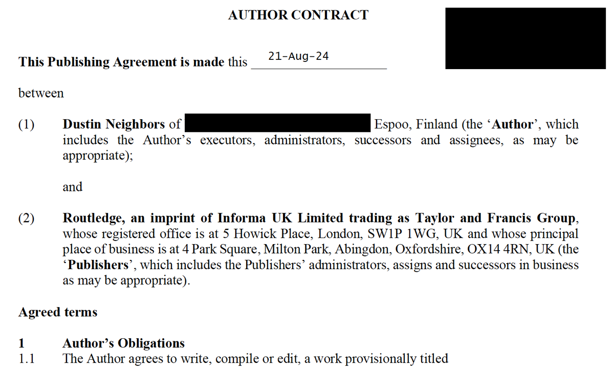Dr Dustin Neighbors (@historyboy30) on Twitter photo Excited to FINALLY share that my 1st monograph is officially contracted w/ <a href="/RoutledgeHist/">Routledge History, Heritage Studies & Archaeology</a>! Title & subject revealed in due course. Thrilled, honoured & nervous to write this book, but looking forward to the journey. Can’t wait to share it w/ yall! Stay tuned for clues & updates. Excited to FINALLY share that my 1st monograph is officially contracted w/ <a href="/RoutledgeHist/">Routledge History, Heritage Studies & Archaeology</a>! Title & subject revealed in due course. Thrilled, honoured & nervous to write this book, but looking forward to the journey. Can’t wait to share it w/ yall! Stay tuned for clues & updates.