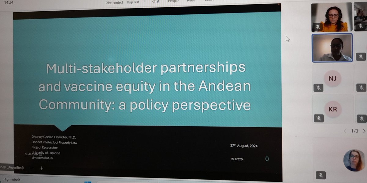 Corinna Casi (@corinnacasi) on Twitter photo Closing seminar of <a href="/SHARE_inno/">SHARE Project</a> funded by <a href="/SuomenAkatemia/">Suomen Akatemia | Research Council of Finland</a>.
<a href="/BallardiniRM/">Rosa Maria Ballardini</a> <a href="/UniLaplandLaw/">Uni Lapland Law</a> presented the morning program & speakers such as Dhanay Cadillo Chandle <a href="/ulapland/">University of Lapland</a> speaking now on multi-stakeholder interaction.
<a href="/t_pihlajarinne/">Taina Pihlajarinne</a> presented the key foundings of Share program Closing seminar of <a href="/SHARE_inno/">SHARE Project</a> funded by <a href="/SuomenAkatemia/">Suomen Akatemia | Research Council of Finland</a>.
<a href="/BallardiniRM/">Rosa Maria Ballardini</a> <a href="/UniLaplandLaw/">Uni Lapland Law</a> presented the morning program & speakers such as Dhanay Cadillo Chandle <a href="/ulapland/">University of Lapland</a> speaking now on multi-stakeholder interaction.
<a href="/t_pihlajarinne/">Taina Pihlajarinne</a> presented the key foundings of Share program