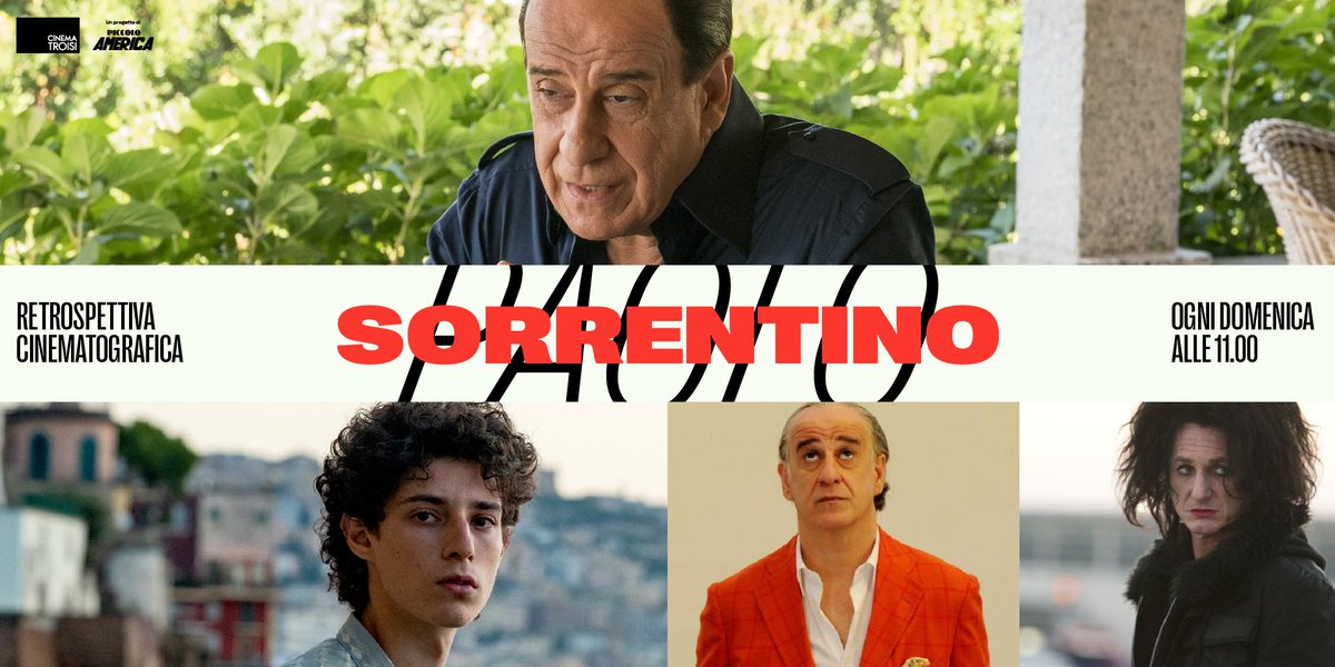 Il #CinemaTroisi dedica a #PaoloSorrentino una lunga retrospettiva per ripercorrere la sua filmografia. 
Appuntamento ogni domenica, dall’8 settembre al 17 novembre alle ore 11.00. (E sì, finalmente potrete rivedere anche #Loro, parte 1 e 2).

🎟 liveticket.it/cinematroisi
