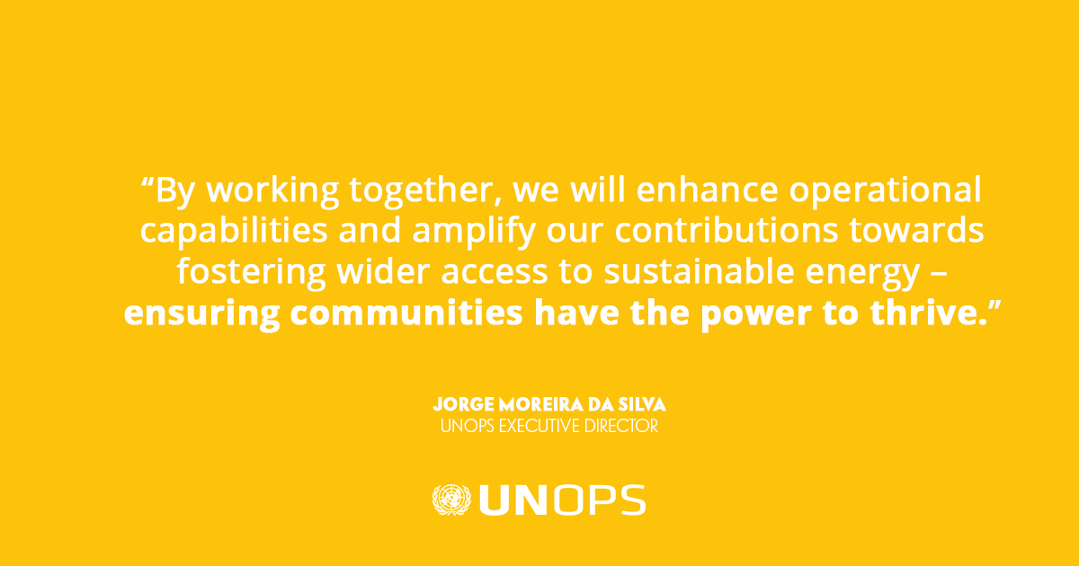 Marking a significant milestone in global efforts to promote universal access to energy, we’re proud to welcome <a href="/SEforALLorg/">Sustainable Energy for All</a> to the UNOPS family. 

bit.ly/3ANauxG