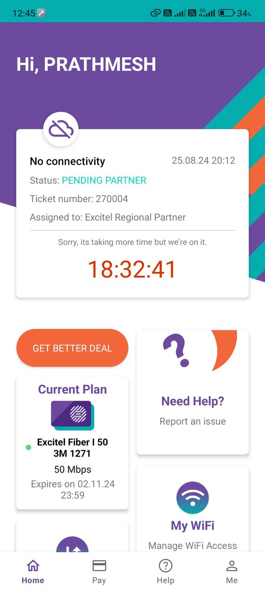 prathmesh__1209's tweet photo. @excitel_rocks I've been facing network issues since Sunday evening, and the problem still isn't resolved despite multiple calls to customer care. This isn't the first time-I've experienced severe network issues over the past year with poor support. Totally Disappointed! https://t.co/dND2zaxfSx