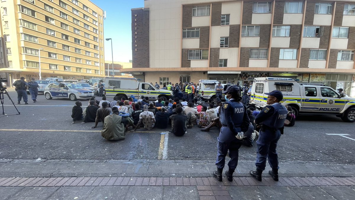 BafanaSurprise's tweet photo. Dear South Africans we are getting there, let’s continue into bullying our Government to take us serious about illegal foreigners residing in our Country.

This morning more 100 undocumented foreigners were detained in Durban, following a raid that took place in the CBD! https://t.co/iwxWRMoSDt