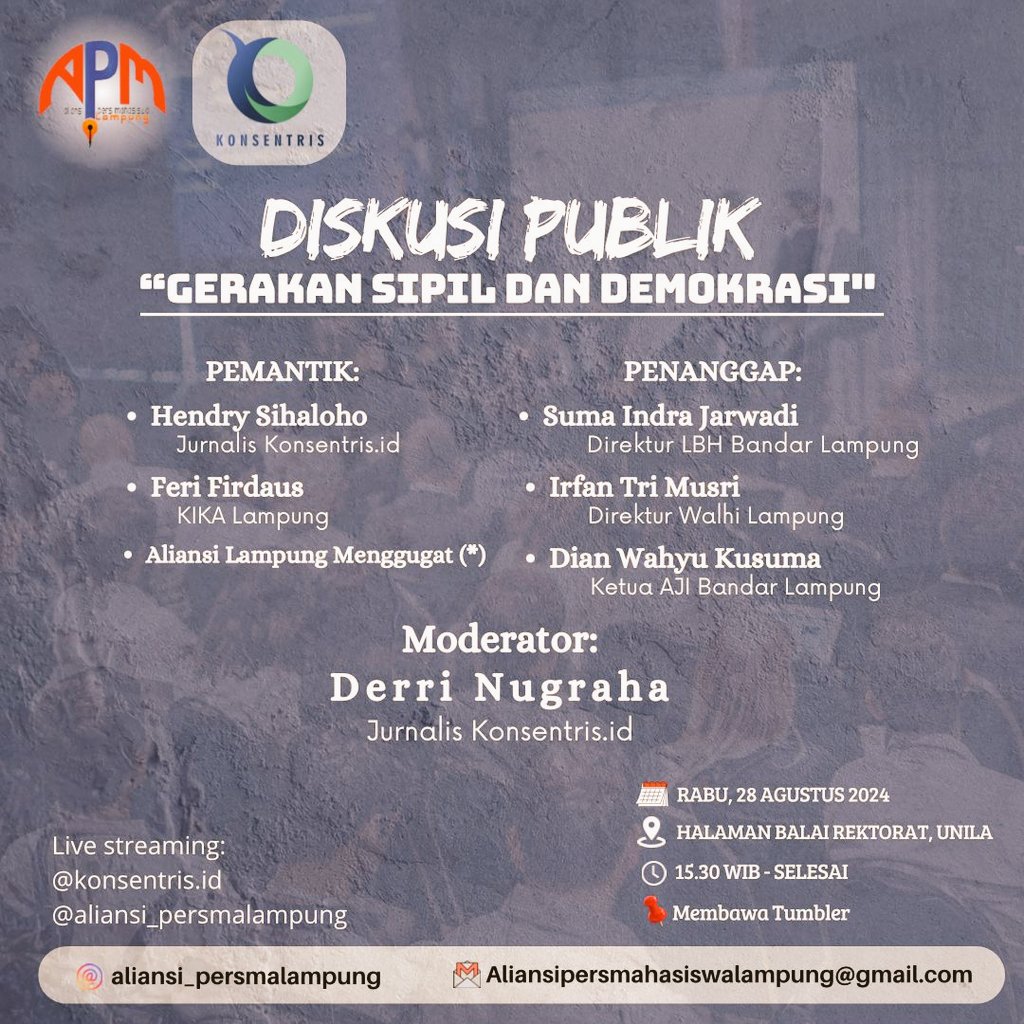 Isu gerakan dan demokrasi tak cukup hanya dalam tindakan, tetapi perlu pertukaran gagasan serta pemikiran. Mari lebih radikal, kawan-kawan.
#PeringatanDaruratDemokrasi 
#PanggilanDarurat 
#MariLebihRadikal
#GerakanSipil
#MenyuarakanKebenaran