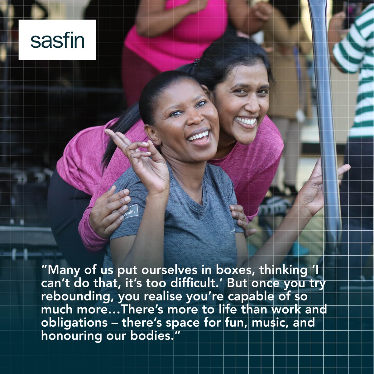 Sasfin (@sasfin) on Twitter photo We kicked-off  our Women’s Month celebrations with a Rebounding class with Bounti  Led by the dynamic Lisa Raleigh We got a chance to step outside of the daily stresses, reconnect & celebrate
Read all about it here: bit.ly/4e0rnU8
#WomensMonth2024 #ReboundingwithBounti We kicked-off  our Women’s Month celebrations with a Rebounding class with Bounti  Led by the dynamic Lisa Raleigh We got a chance to step outside of the daily stresses, reconnect & celebrate
Read all about it here: bit.ly/4e0rnU8
#WomensMonth2024 #ReboundingwithBounti