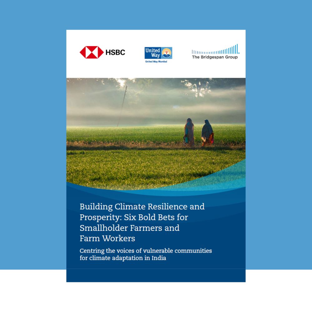 United Way Mumbai (@uwmumbai) on Twitter photo In partnership with <a href="/BridgespanGroup/">The Bridgespan Group</a> and <a href="/HSBC_IN/">HSBC India</a> HSBC, we launched a report, “Building Climate Resilience and Prosperity: Six Bold Bets for Smallholder Farmers and Farm Workers”. It identifies key opportunities to improve & expand climate resilience within agrarian communities. In partnership with <a href="/BridgespanGroup/">The Bridgespan Group</a> and <a href="/HSBC_IN/">HSBC India</a> HSBC, we launched a report, “Building Climate Resilience and Prosperity: Six Bold Bets for Smallholder Farmers and Farm Workers”. It identifies key opportunities to improve & expand climate resilience within agrarian communities.
