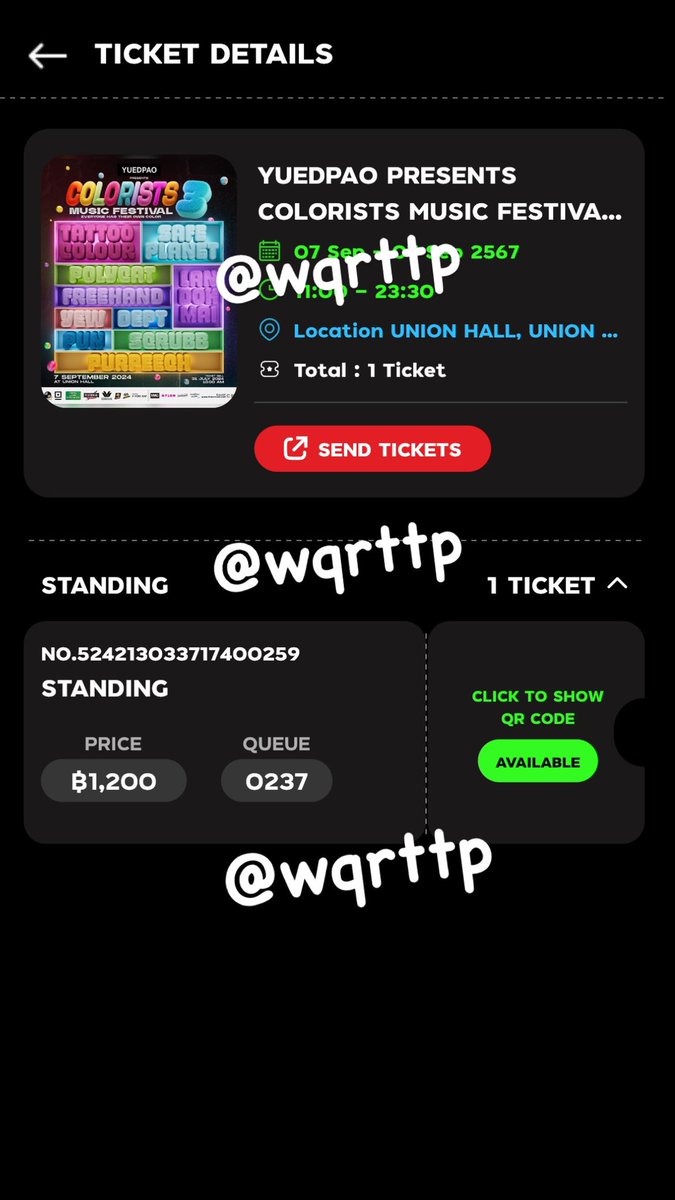 wqrttp's tweet photo. ✳️ปล่อยบัตรค่ะใบละ 800 บาท
สามารถแลกคอนแทคigได้ค่ะ
#ColoristsMusicFestival3
#Colorists3 https://t.co/kh9BZhCtHh