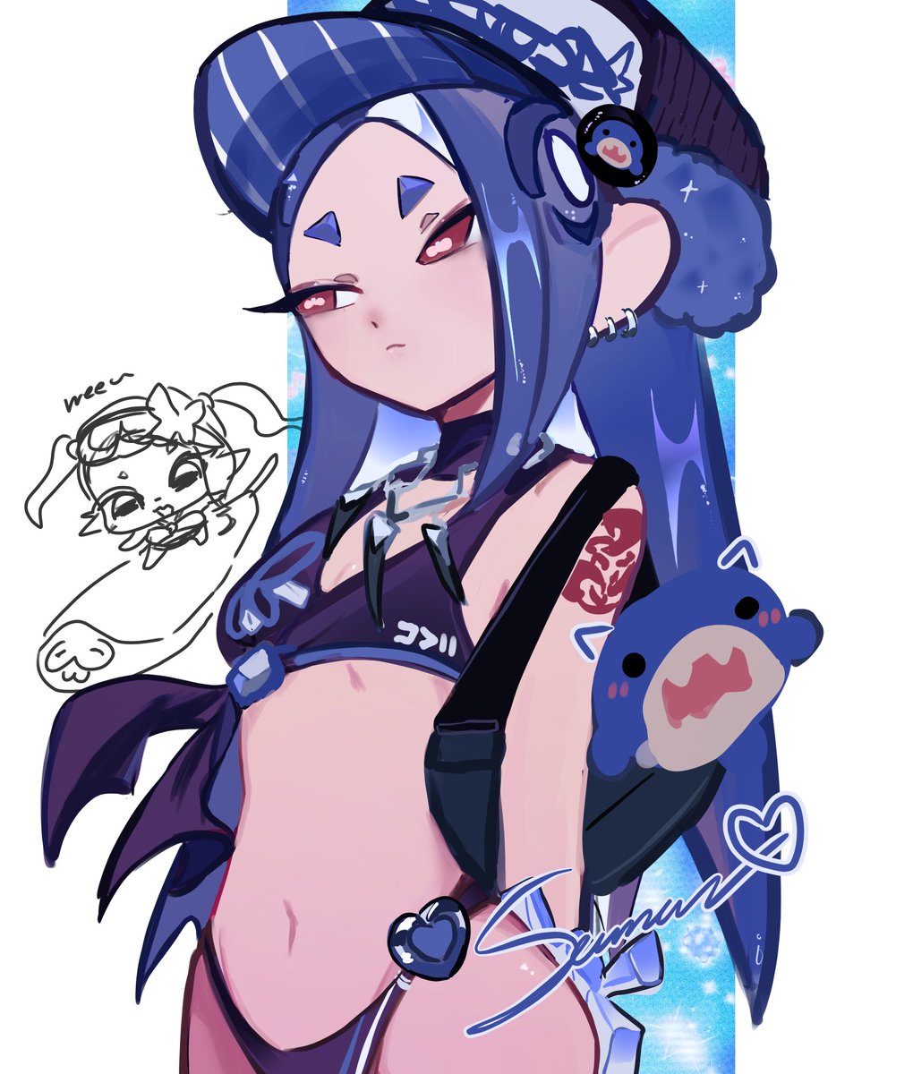 [Doodle] summer time! (,,>ヮ<,,)!🦈⛱️
#Splatoon3