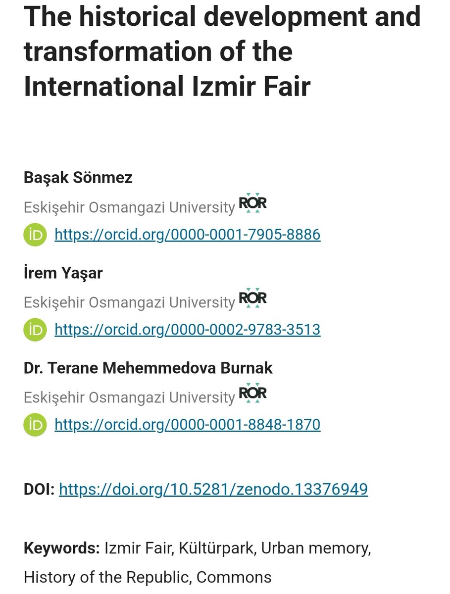 ⚠️ New Publication!
🌄 Discover how Kültürpark's journey from a global diplomatic stage to current urban development controversies reflects on the Republic's centennial.

Authored by: Başak Sönmez, İrem Yaşar, and Terane Burnak.

🔗 journalsenseofplace.com/index.php/tjso…