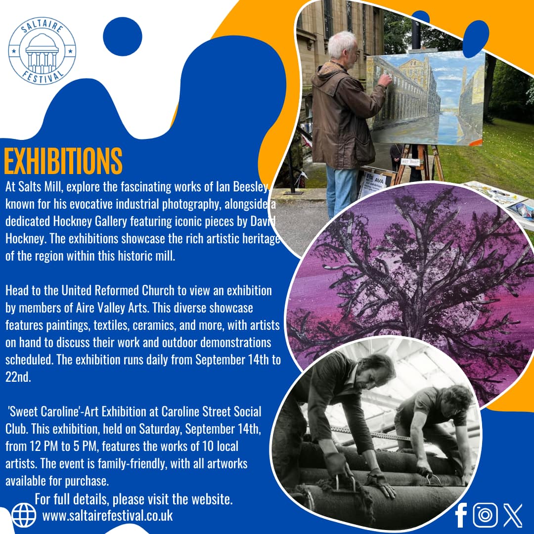 Not long to go! Saltaire Festival is back 14-22 September with a packed schedule of entertainment, food, drink, stalls, music and more!
You can find out more about the activities planned to make the most of the extended celebrations here saltairefestival.co.uk/events/
#Shipley #Saltaire