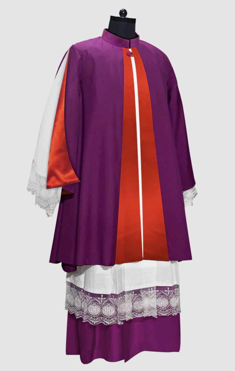 Roman Catholic Rochet Mantelletta is a sleeveless vestment reaching the knees, It is worn ...