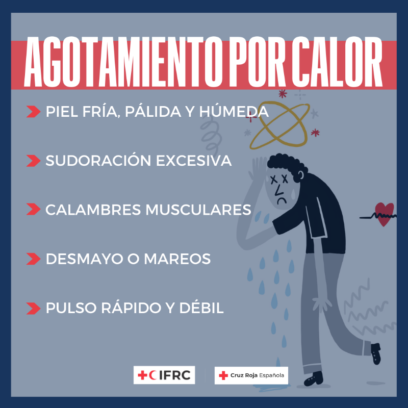 CruzRojaEsp's tweet photo. Está haciendo mucho calor 🥵, pero ¿Conoces los signos de la enfermedad por calor?
#CombateElCalor ⛲
@ifrc