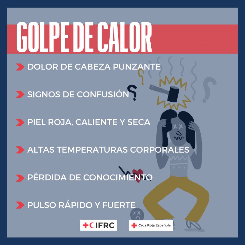 CruzRojaEsp's tweet photo. Está haciendo mucho calor 🥵, pero ¿Conoces los signos de la enfermedad por calor?
#CombateElCalor ⛲
@ifrc