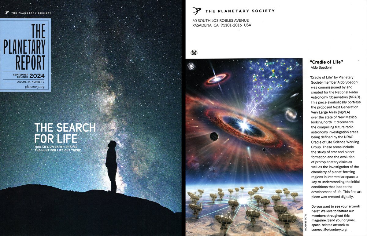 My artwork is featured on the back cover of the September 2024 issue of The Planetary Report, the quarterly magazine of the Planetary Society.