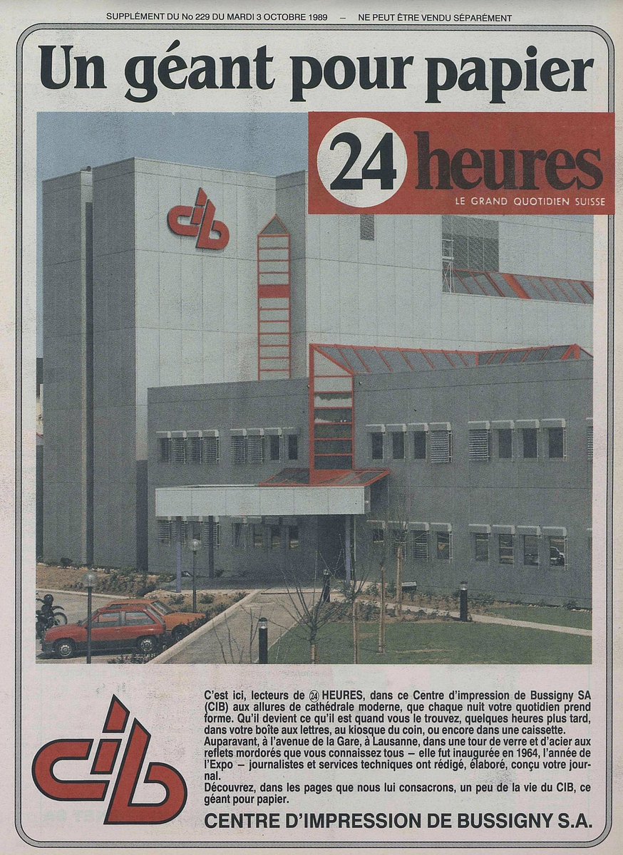 Sdc24heures's tweet photo. 1989, inauguration du CIL de Bussigny, fleuron industriel romand. Jean-Pascal Delamuraz arrive en hélicoptère. https://t.co/1DBiSCDgoq