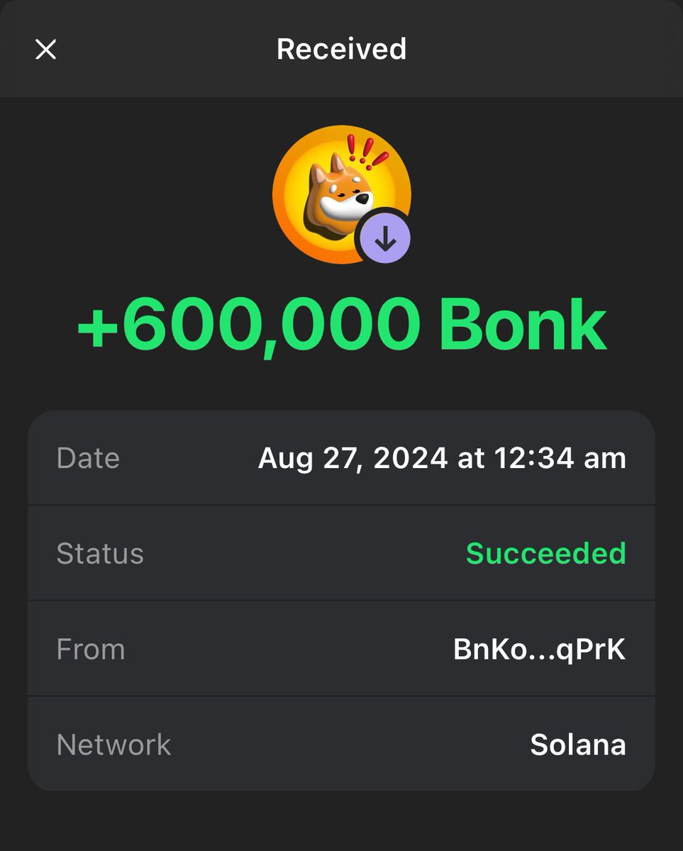 Wow! 

Someone send me 600k $BONK

That’s really gm!