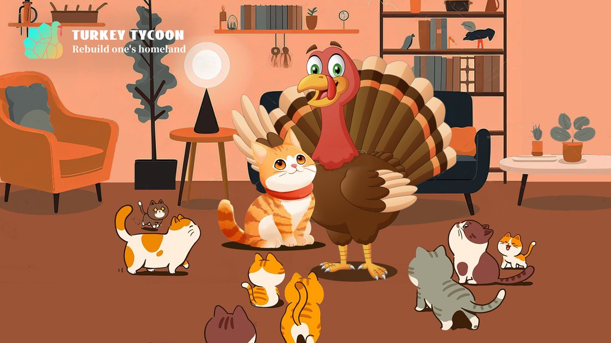 🥰🥰🥰Turkeys playing with kittens in their home on Mars