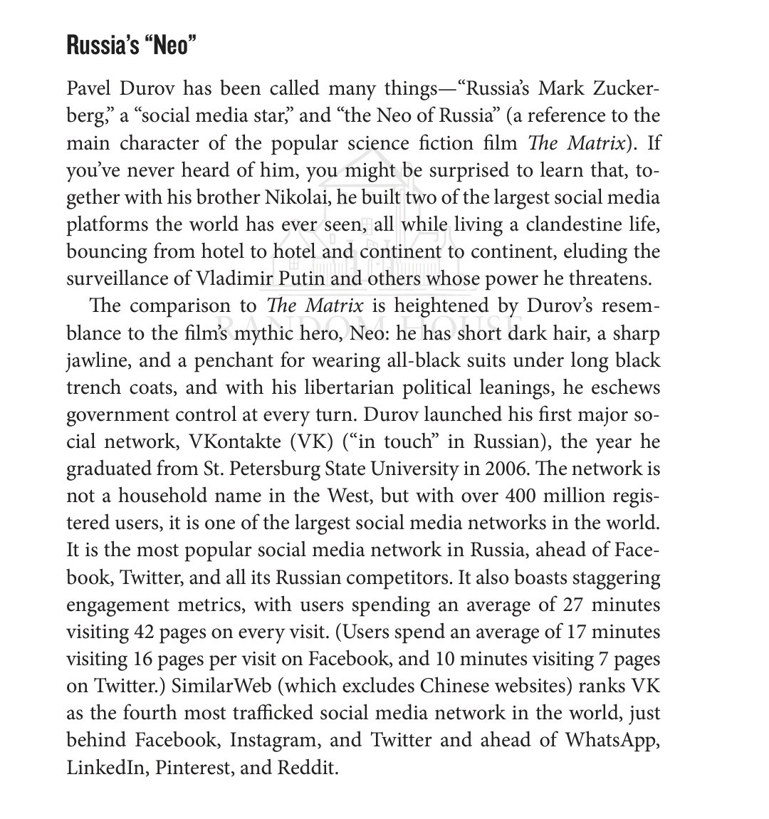 I wrote extensively about Pavel Durov in the Hype Machine. "Russia's Neo" personifies both the promise and the peril of the Hype Machine... A path to personal freedom and protection from tyranny on one hand... A clock for clandestine evil on the other.

The need to balance the