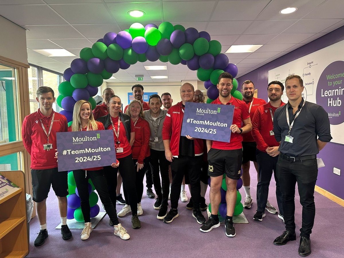 Day 2 of enrolment &amp; it's all about Sport &amp; Uniformed Public Service today. We look forward to welcoming all our new &amp; returning students.

Take a selfie under our balloon arch for a chance to win a £25 gift voucher!

#TeamMoulton2024 #Enrolment #Sport #PublicServices