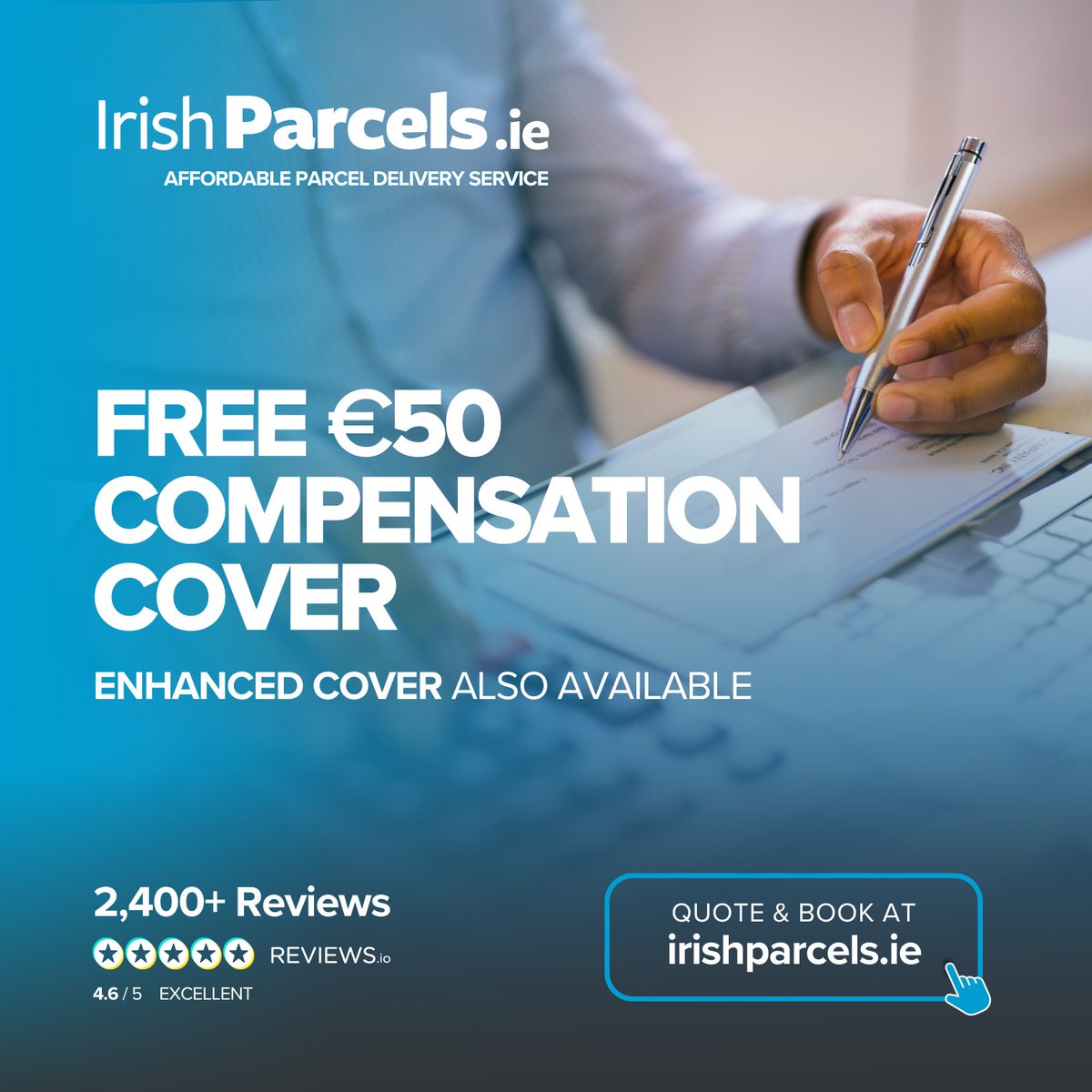 When you book with #IrishParcels, you can be confident that you're in safe hands.

✨ As standard we include a #FREE €50 Compensation Cover with each shipment. You also have the option to enhance this cover for a small fee.

Book with Confidence at irishparcels.ie