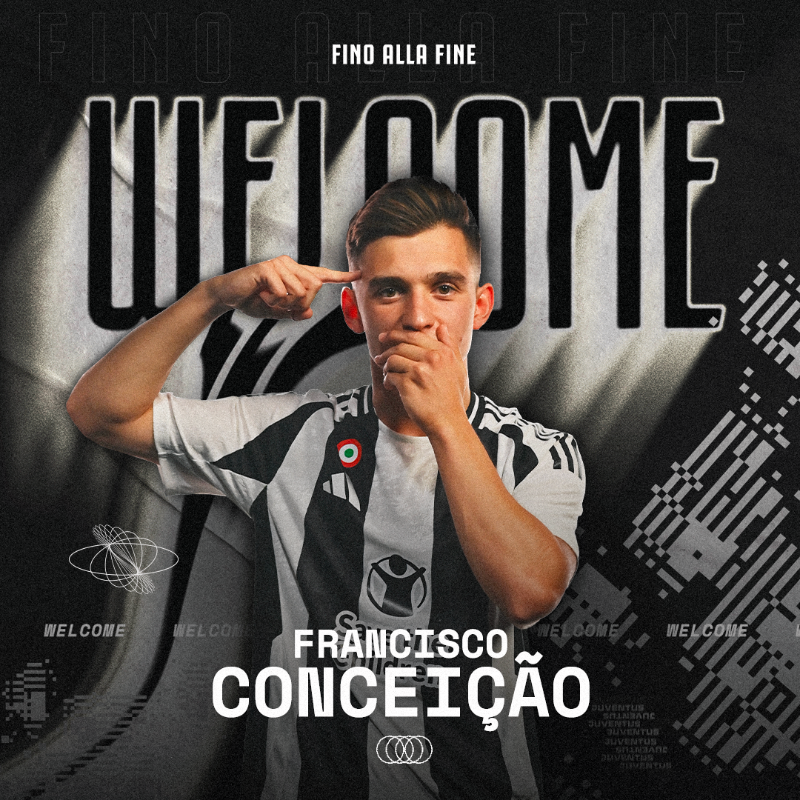 juventusfcen's tweet photo. Presenting our latest Bianconero, Francisco Conceição! ⚪️⚫️
