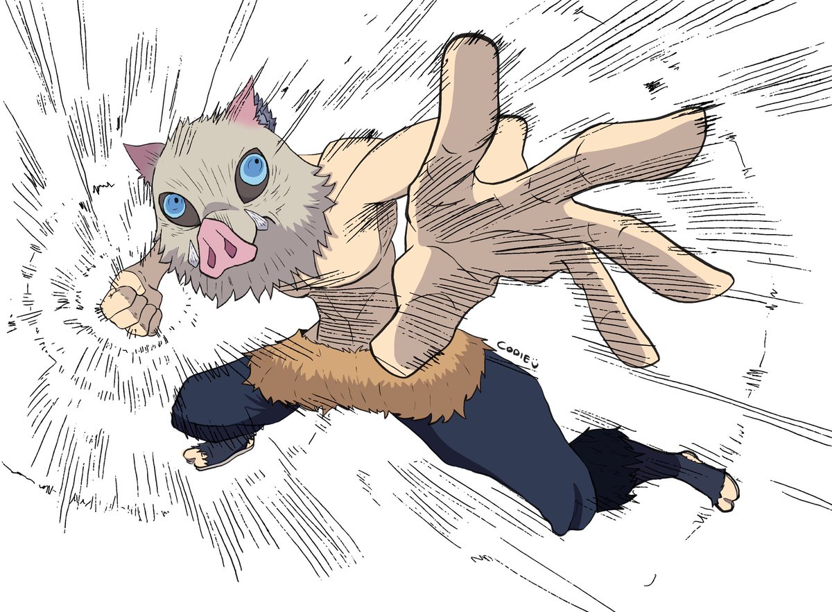 codiebraid's tweet image. #inosuke #DemonSlayer