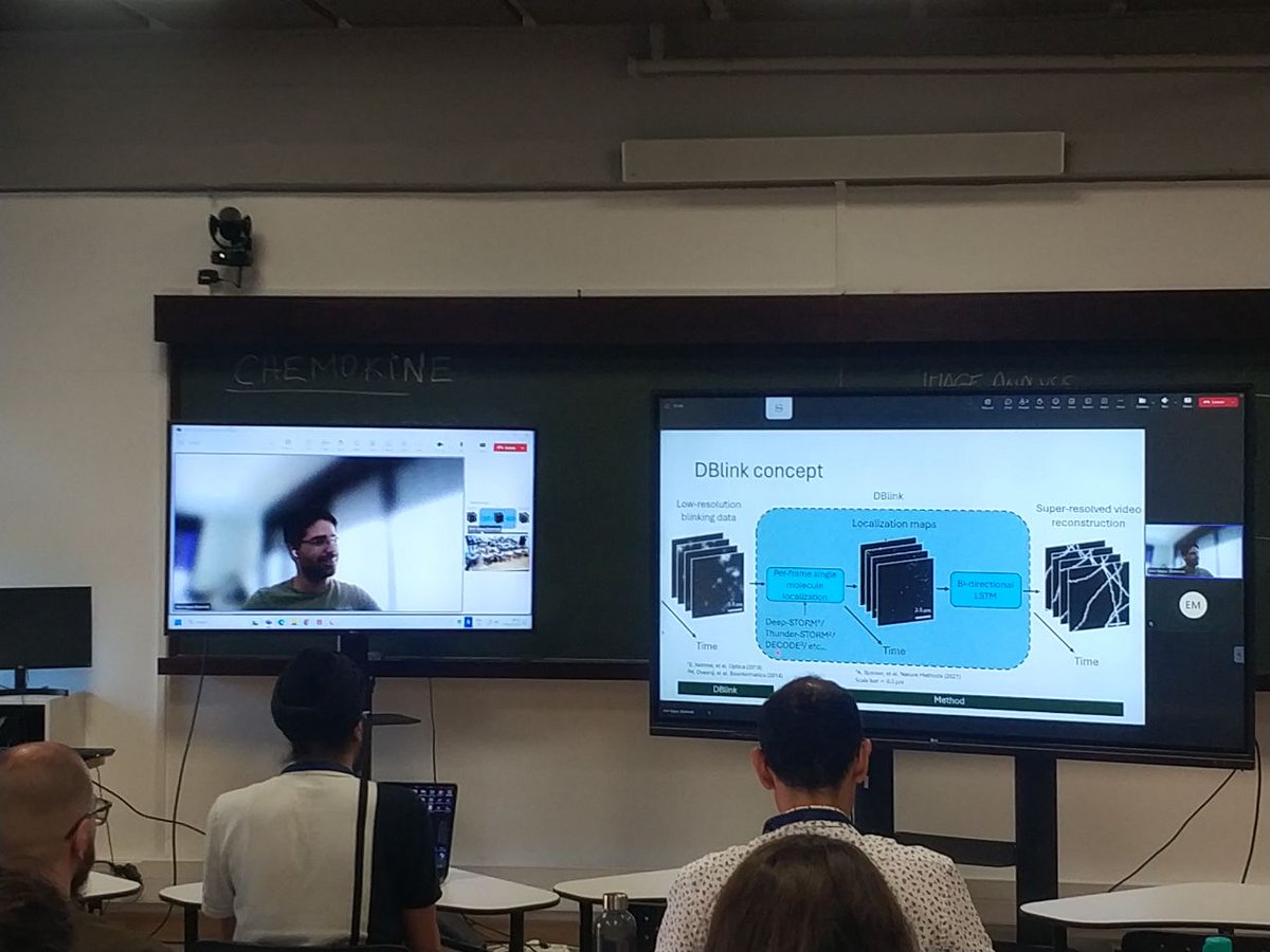 🌟 Day 2 begins with <a href="/AlonSaguy/">אלון שגיא</a> from <a href="/TechnionLive/">Technion Israel</a>, discussing AI for enhancing spatiotemporal #SuperResolution in microscopy with #DBlink