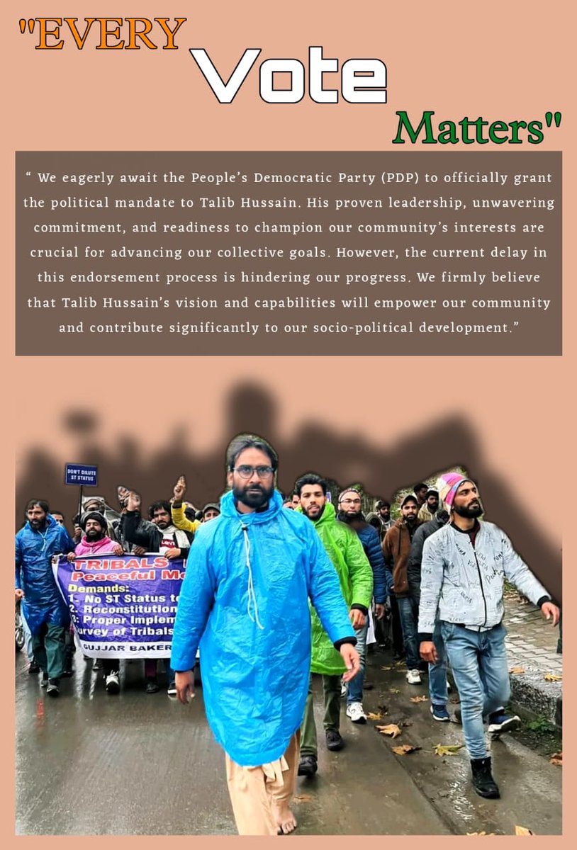 If <a href="/jkpdp/">J&K PDP</a> is not loyal to <a href="/Talib_Hussain_/">Talib Hussain (Kashmiri Tribal)</a> bhai ,then how can they be loyal to 30Lakh GujjarBakerwals.Whole Community will Boycott <a href="/jkpdp/">J&K PDP</a> if not given a mandate.
Students &amp; volunteers will soon Start Door-Door Campaign to boycott <a href="/jkpdp/">J&K PDP</a>.
<a href="/IltijaMufti_/">Iltija Mufti</a> <a href="/parawahid/">Waheed Ur Rehman Para</a> <a href="/GuftarAhmedCh/">Guftar Ahmed</a>