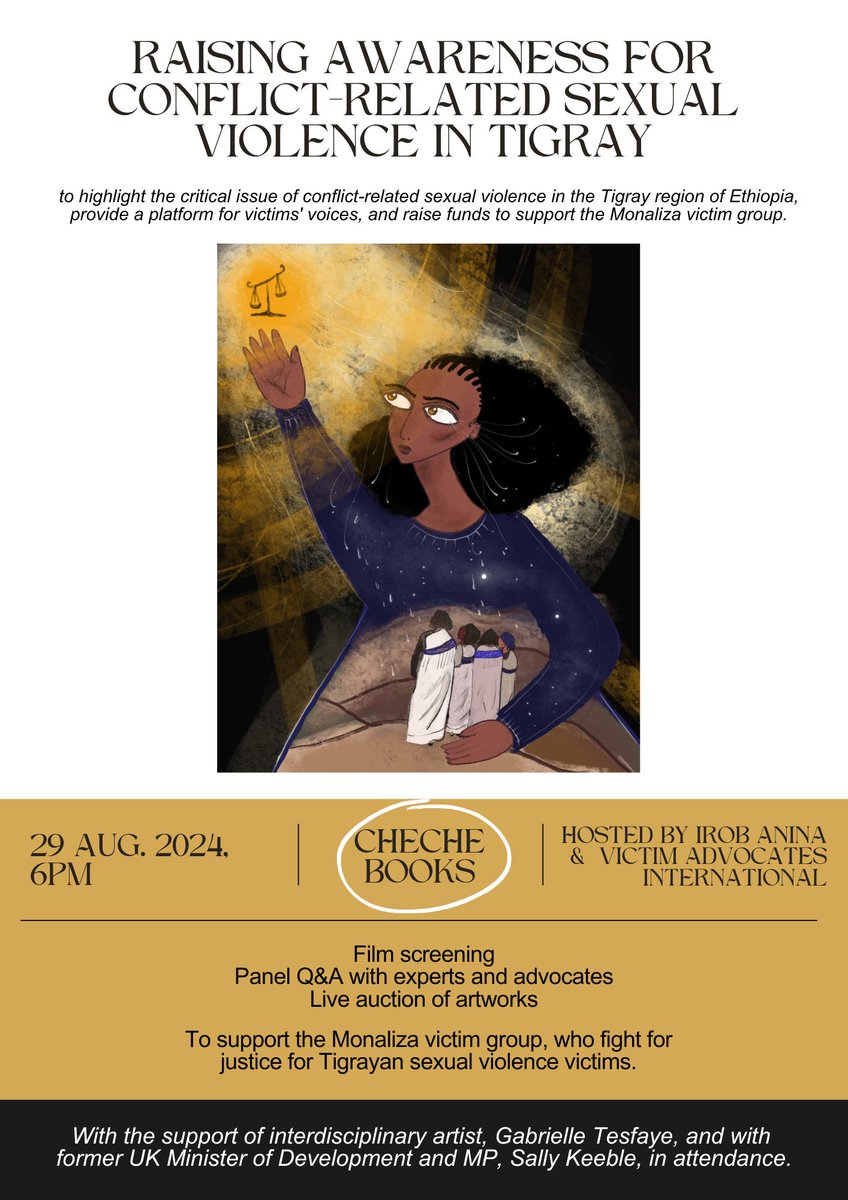 This coming Thursday, Irob Anina and VAI will be hosting an event in Nairobi to  support one of the groups of survivors in VAI’s membership from Tigray. If you are in Nairobi on Thursday please do join us. Fill out the form attached to RSVP.
forms.office.com/e/BYR0zVAZev?o…