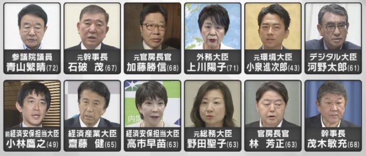 shoocoool's tweet photo. 皆さんは、この中では誰を望む？？

#自民党総裁選　#政治 https://t.co/qOG3NWkITW