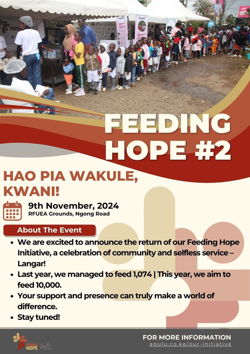 AguluLounge's tweet photo. Join Us for the 2nd Annual Feeding Hope Initiative This Thanksgiving!
We are excited to announce the return of our Feeding Hope Initiative, a celebration of community and selfless service. Mark your calendars for 9th November 2024 and stay tuned for more details!
#agululounge https://t.co/1ykk84cfVI