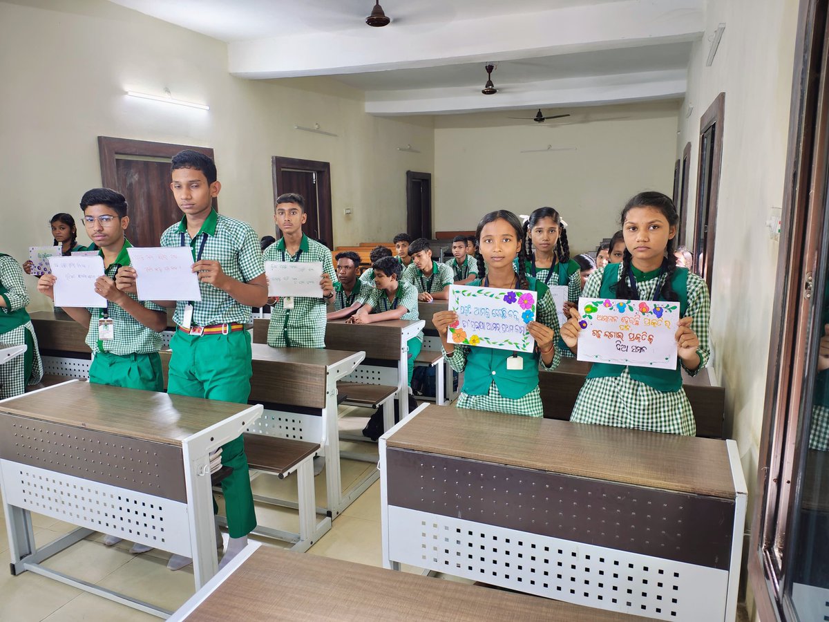 SameerRanjanMi6's tweet image. A Slogan Competition was organized on the topic "Climate Change &amp;amp; Environmental Degradation" for the Secondary School students of Govt. Higher Secondary School, Luabahal.
#PunaschaPruthibi
#EarthAgain
#TogetherTodayForTomorrow
#UnitedForABetterFuture

@tanaya_p
@EarthAgain_IN