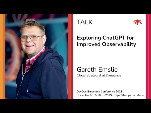 DevOps Barcelona Conference (@devopsbarcelona) on Twitter photo 🌈 From 2023, Gareth Emslie - Exploring ChatGPT for Improved Observability at <a href="/devopsbarcelona/">DevOps Barcelona Conference</a> shines on. Anticipate brilliance this year! Watch: youtu.be/fiz-4hG3V4Y 🎫 devops.barcelona/tickets 🛠️ 🌈 From 2023, Gareth Emslie - Exploring ChatGPT for Improved Observability at <a href="/devopsbarcelona/">DevOps Barcelona Conference</a> shines on. Anticipate brilliance this year! Watch: youtu.be/fiz-4hG3V4Y 🎫 devops.barcelona/tickets 🛠️